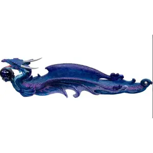 Incense Holder Purple Dragon With Sphere