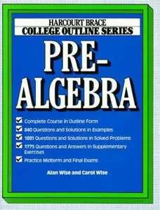 USED-College Outline for Prealgebra (Books for Professionals) by Wise (Paperback)