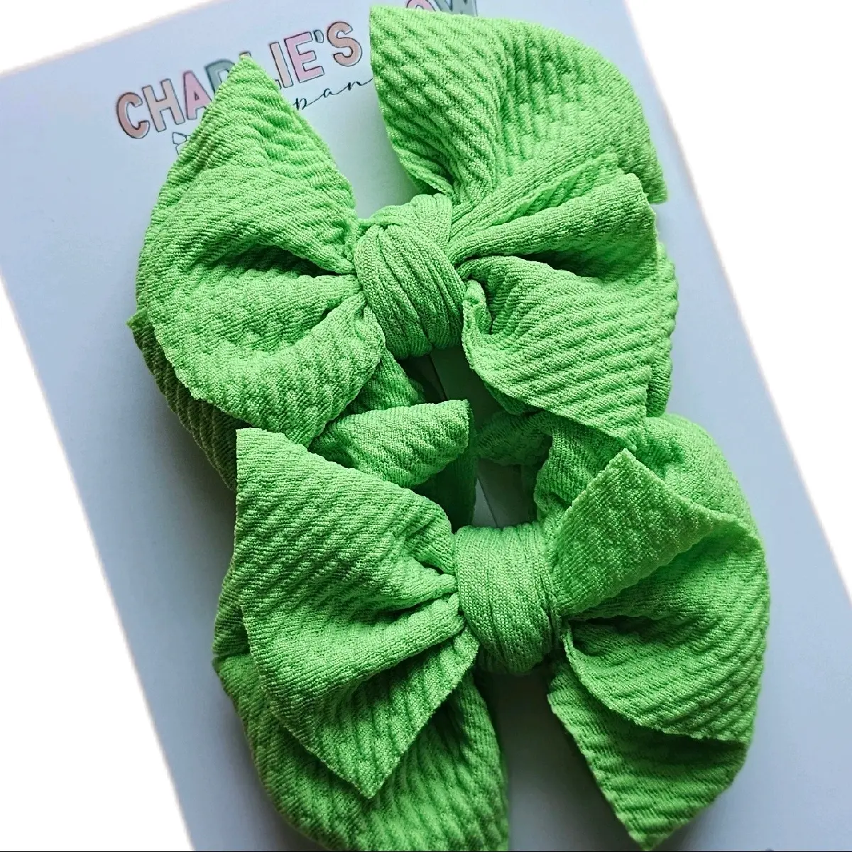 Neon green pigtail set