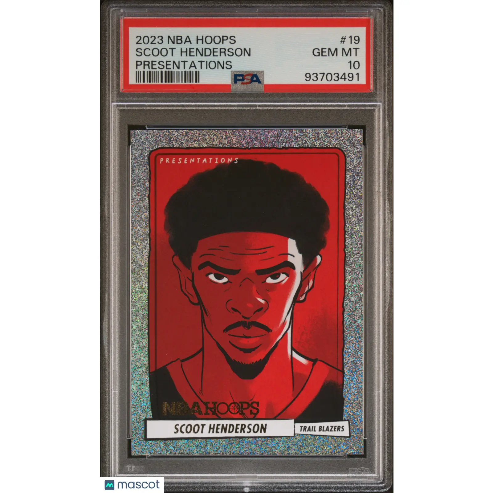 2023 Panini NBA Hoops Scoot Henderson #19 Presentations PSA 10