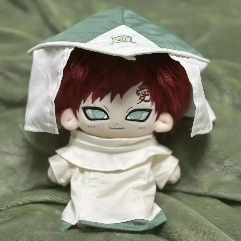 20cm Anime Naruto Gaara  Plushie Soft Stuffed Doll Cute Cartoon Figure Idol Pillow Dress Up Cosplay Xmas Gift