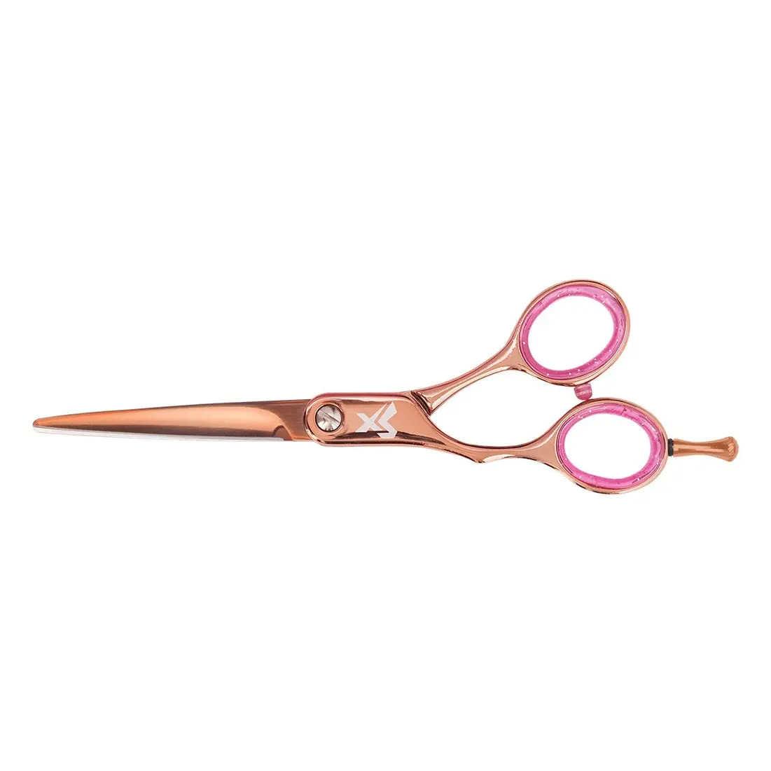 Cricket Beauty Tools Shear Xpressions Hey Rosie Lefty 5.75-in Japanese Stainless Steel Hair Shear, Rose Gold Haircare Styling Tool with Removable Storage Clip, Rose Gold Shears
