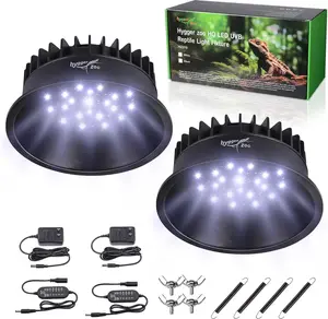 UVB UVA Reptile Light Fixture with Timer | LED UVB Bulb for Bearded Dragon, Gecko, Turtle, Chameleon & Lizard | Adjustable Brightness Reptile Tank Lamp Accessories