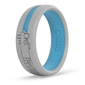 Skywalker™ Blue Lightsaber™ Star Wars™ Ring - Grey