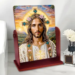 Skeleton Special Shape Table Top Diamond Painting Mirror Kit 5D DIY Diamond Art Tabletop Decor Foldong Diamond Painting Mirror Bedroom Table Wall Decor