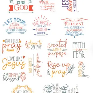 Bible Verses Set #1, Motivational Christian Sticker Pack, Set Of 100, Die-Cut, waterproof vinyl