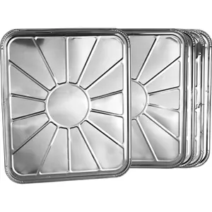 Disposable Foil Oven Liner Reusable Oven Drip Pan Tray for Cooking and Baking Pack of 5