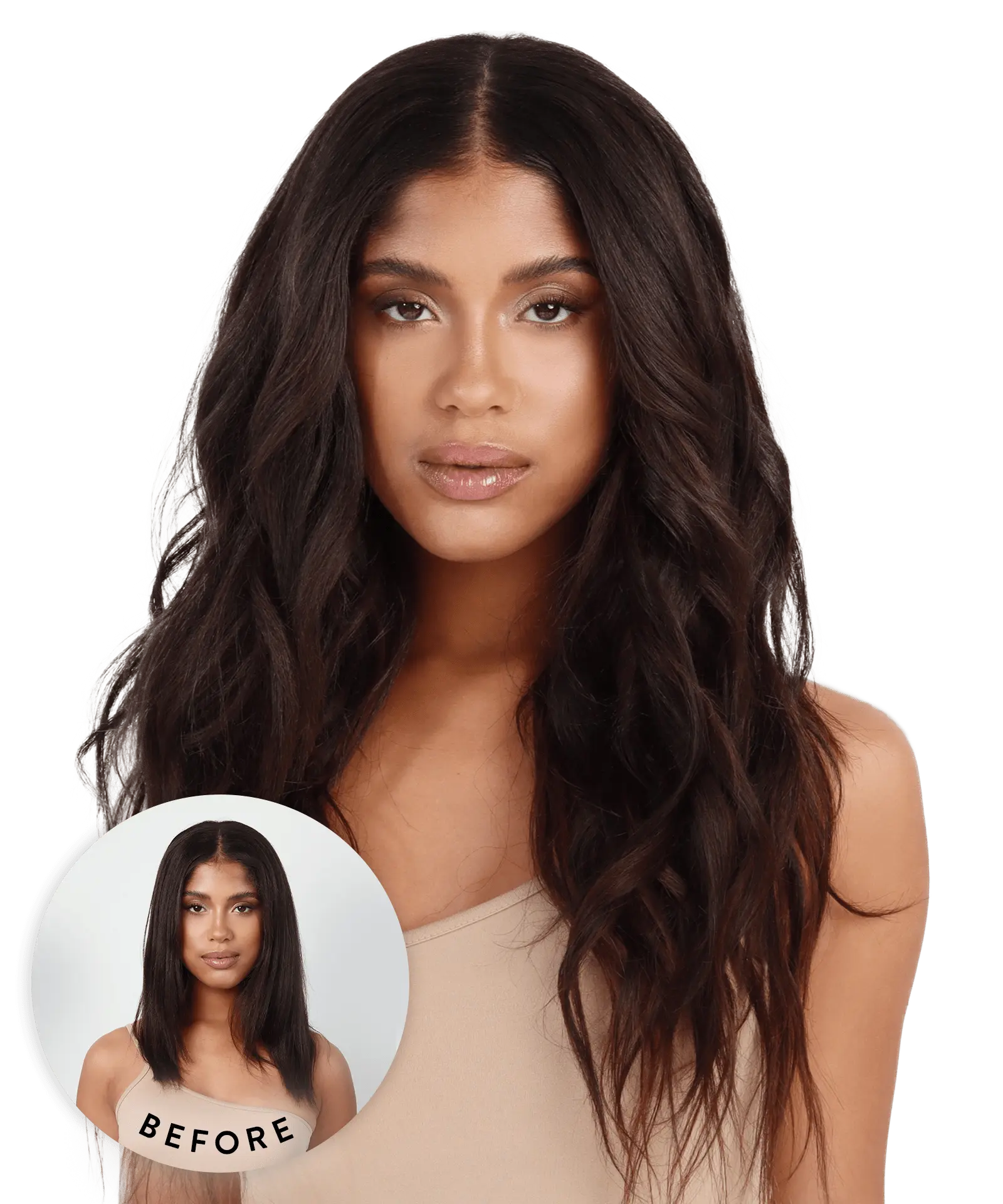 Relaxed Straight Perfect Crown Halo Hair Extensions