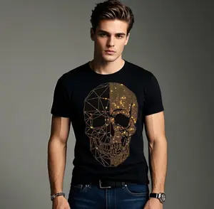 Alpha Scull Men's Premium Cotton Streetwear T-Shirt Comfortable Stylish Casual Wear for Fashion Forward Individuals All Seasons