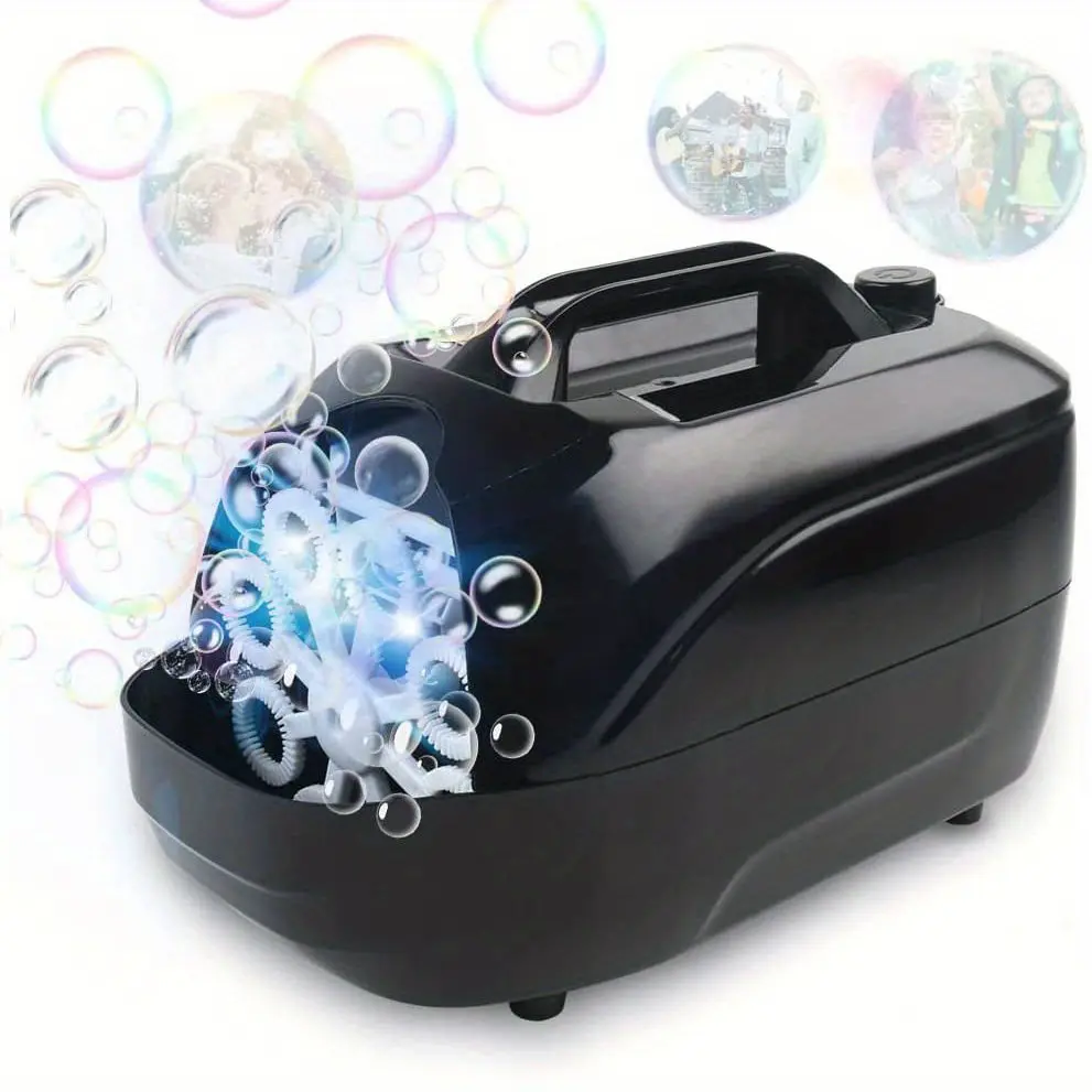 Bubble Machine Durable Automatic Bubble Blower, 18000+ Big Bubbles Per Minute Bubbles for Kids Toddlers Bubble Maker Operated by Plugin or Batteries Bubble Toys for Indoor Outdoor Birthday Party