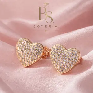 Gold Heart Earrings stainless steel BS Jewelry