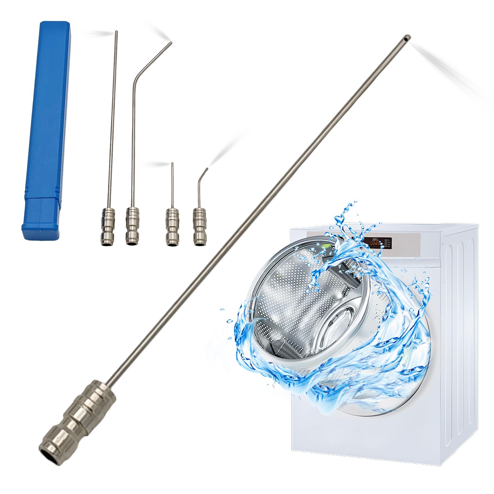 High-Pressure Washer Nozzle Kit Quick Connect System Cleaning Nozzle AC Stainless Steel Extension Wand Multi Spray Modes for Washing Machines Air Conditioners Water Heaters