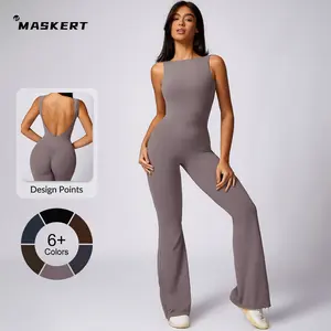 MASKERT Women's Sleeveless Sports Jumpsuit Tummy Control Butt Lifting Activewear for Yoga & Workout SpringStatements