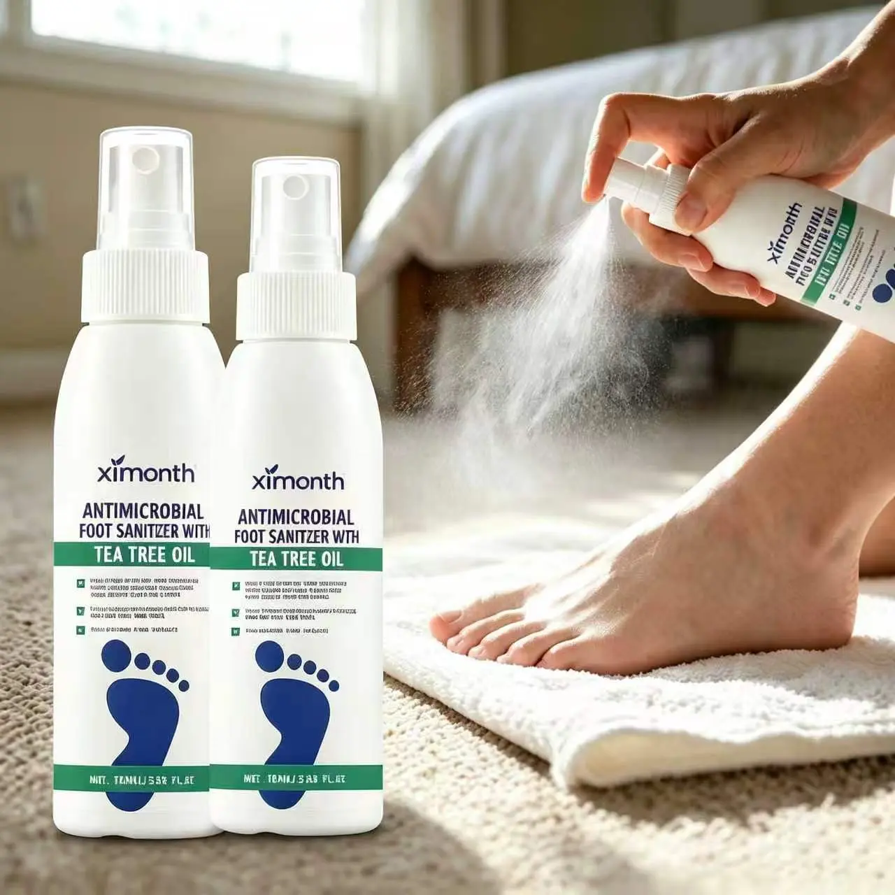 (2PCS) with Tea Tree Oil,Tea Tree Oil for – Long-Lasting Formula with Aloe Vera – Shoe Deodorizer & ,Refreshing and Comfortable, Daily, Cleaning, Foot Odor Spray Foot Care Products Foot Odor Eliminator. dry san tizer pecueca deodorize nail sanitizer