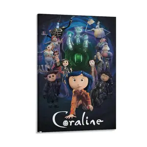 Coraline;s - Themed Accent, Dining Room Aesthetic, Scratch - Proof Canvas, Dining Room Aesthetic Focal Art Canvas Poster Bedroom Decor Sports Landscape Office Room Decor Gift Frames Ornaments
