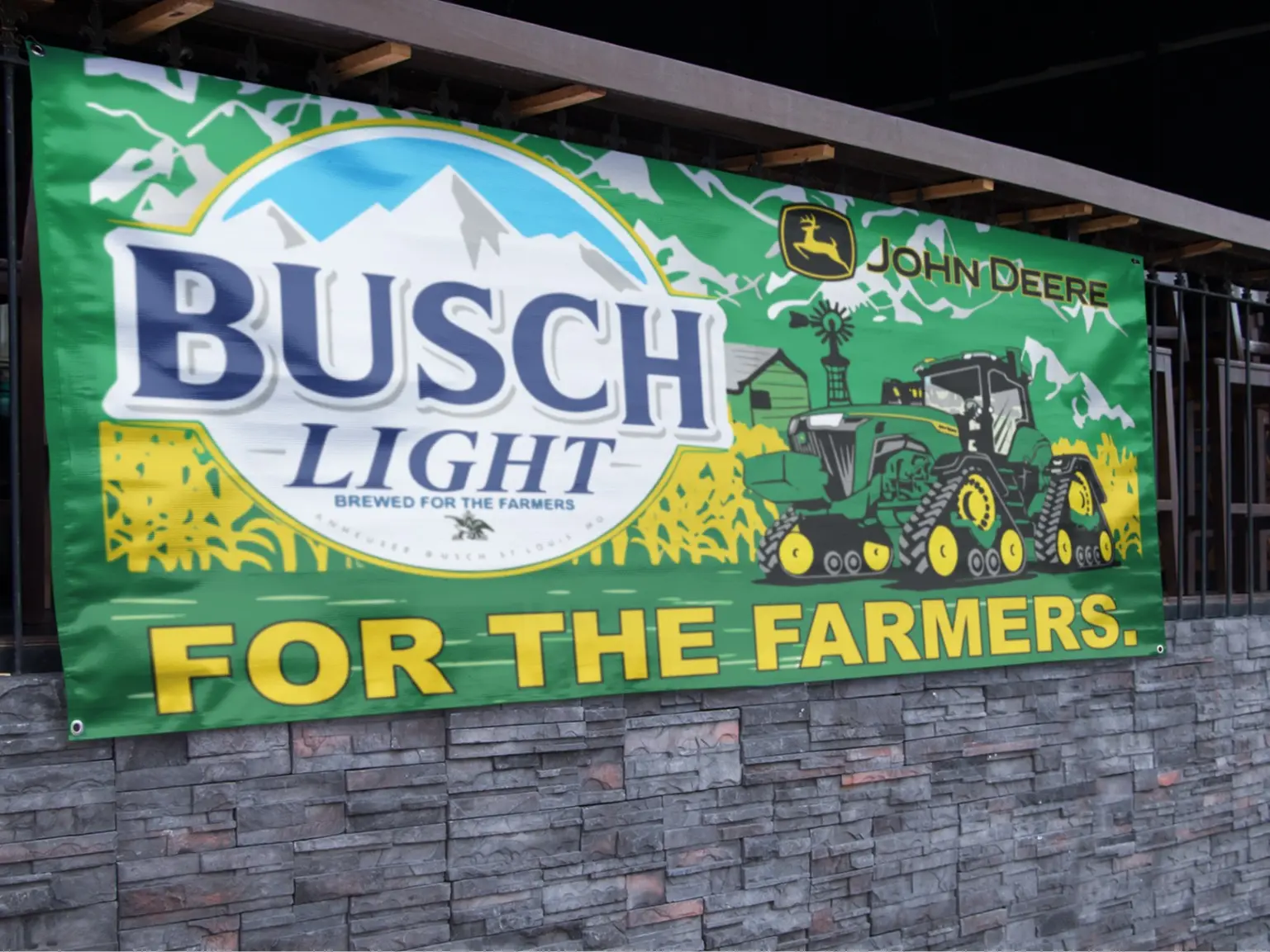 Busch Light John Deere Vinyl Banner (2.5ft x 5ft) Busch Light John Deere Vinyl Banner (2.5ft x 5ft)