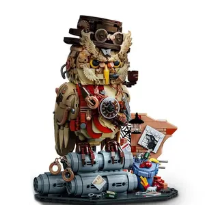 1286-pcs Owl Model Assembly, Decorative Toy, Crafts, Creative Detective Owl Building Block Set, Compatible with LEGO Owl, Bird Animal Model Toy, Suitable for Home and Office Decoration, for Boys Aged 8-14.