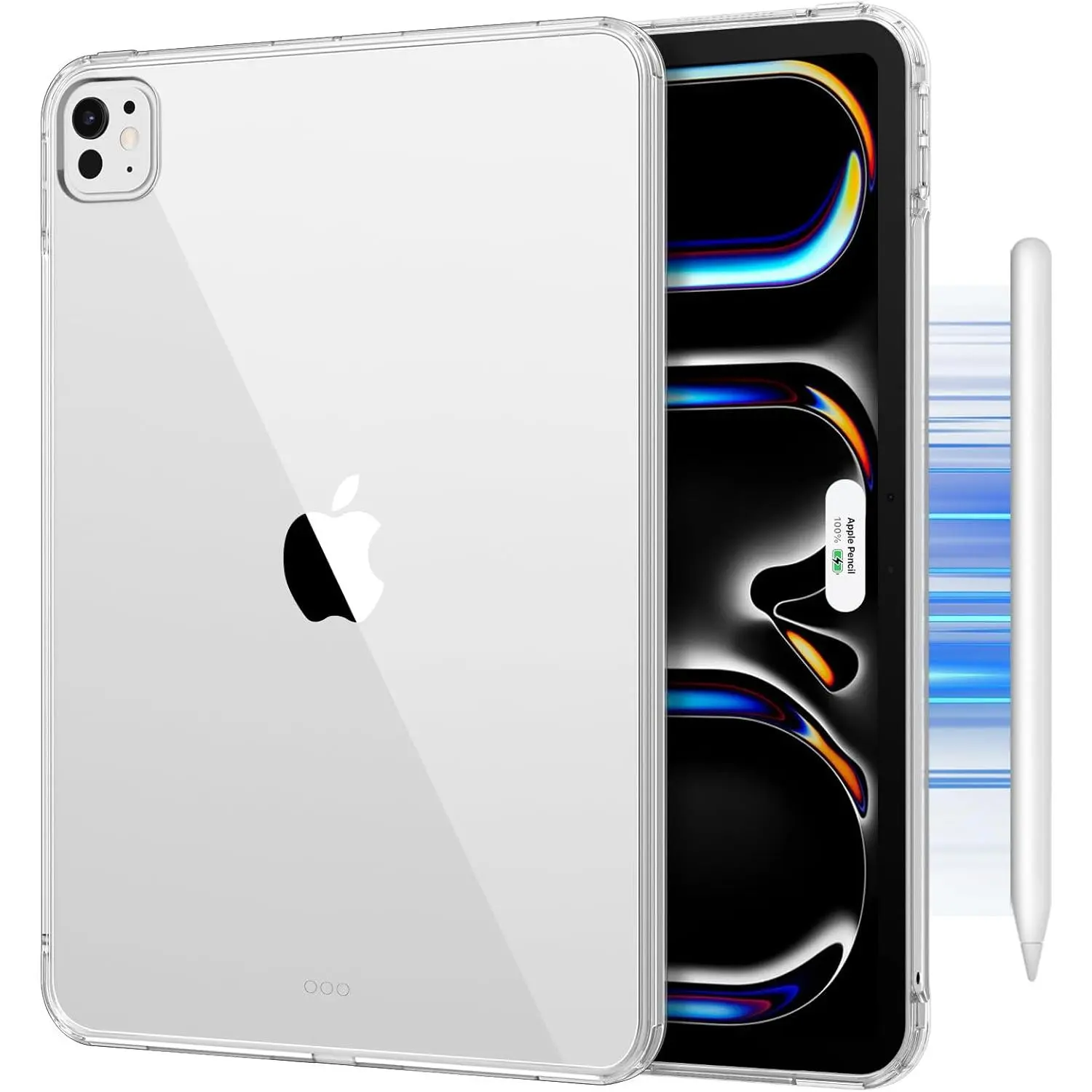 for iPad Pro 13 Inch Case M5/M4 2025/2024, Yellowing Resistant, Supports Pencil Pro Charge, Ultra-Thin Transparent Cover with Hard PC  for  iPad Pro 13-Inch, Clear