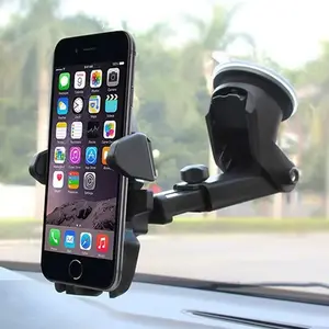 Universal Car Phone Holder with Suction Cup, Adjustable Arm Mount for iPhone & Xiaomi, GPS Stand Compatible, 360° Rotation, Cell Phone Car Mount, Car Cellphone Mount