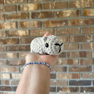 Handmade crochet capybara plushie - tan