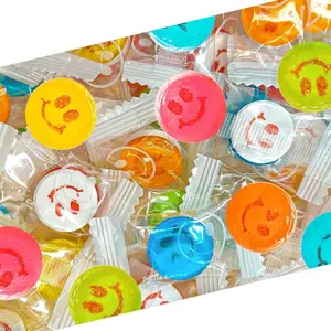 Happy Face Candy | 1 Lb Bag | Hard Candy Individually Wrapped | Assorted Fruit Flavors | Sweet & Sour Candies for Goodie Bags, Party Favors & Office Bowls