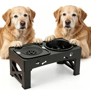 dog water bowl 3-in-1 Adjustable Pet Feeding Bowl 1 Set Ultrasonic Seal Feeder with Anti-slip Design Protects Dog's Spine for Small Medium Large Dogs Cats GLOBAL PICKS Upgraded Pet Feeder french bulldog water bowl #summervibes #petlovers