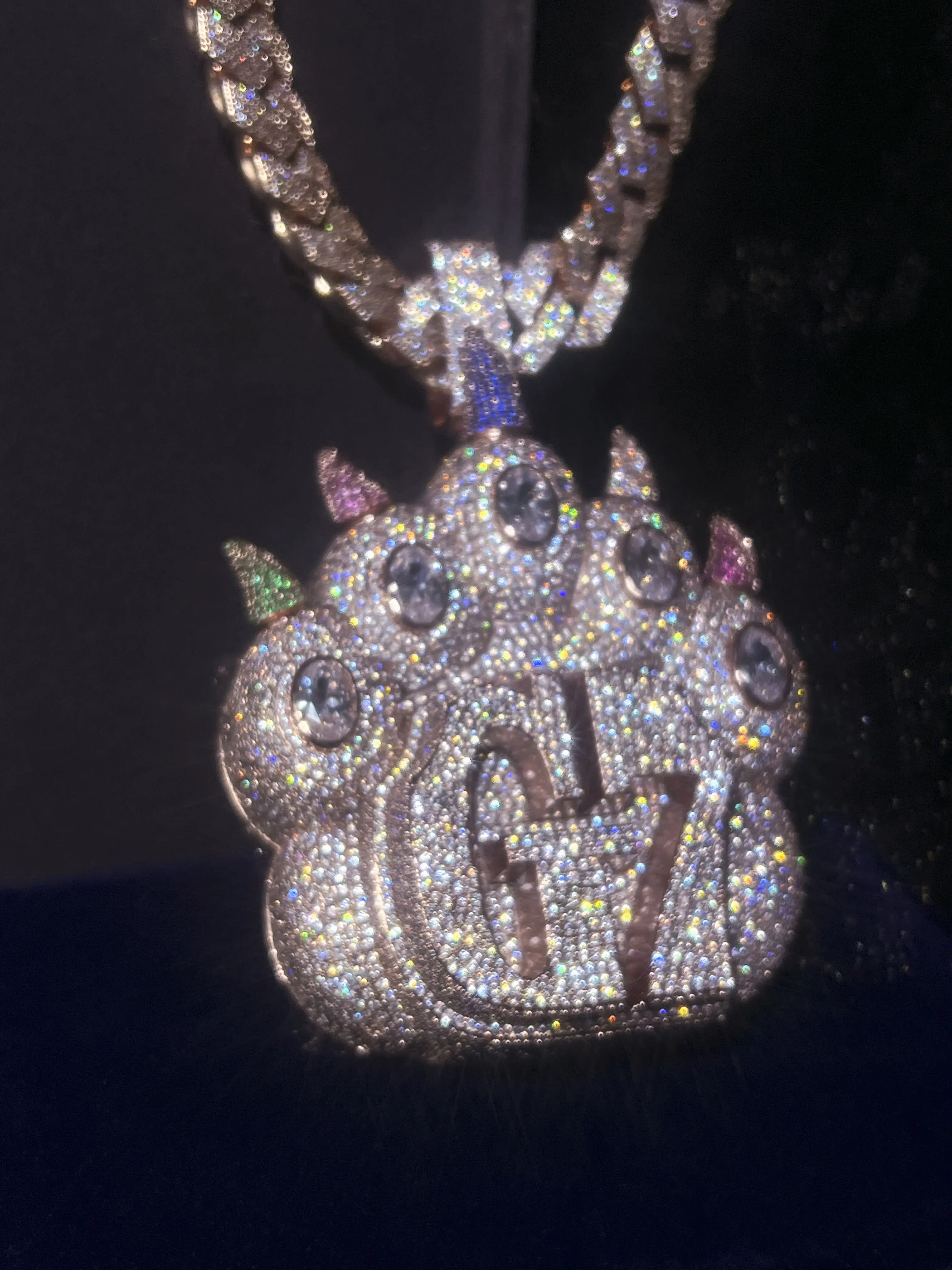 3D Custom Big Bear Claw Ice-Out Large Pendant, High-Quality Thick Pendant, Premium Jewelry, Fashionable Rapper Heavy Pendant