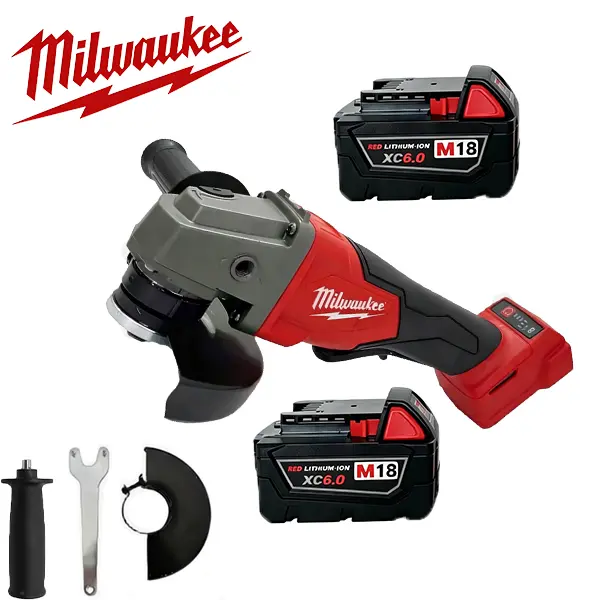 Milwaukee M18 Brushless Angle Grinder - 8500 RPM High-Speed Power Tool for Metal Fabrication, Construction Work mechanical portable outdoor battery long lifespan hardware accessory friction ring