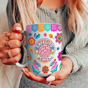 [Sale Up To 40% + Freeship] Cafecito Y Chisme 15oz Coffee Mug, Concha Pan, Sublimation Design