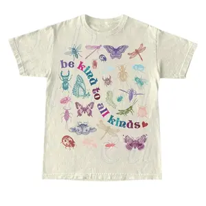 Be Kind To All Kinds Retro Graphic T Shirt, 90s Butterly Shirt, Nostalgia Love Spread Tee, love bugs, Cute Unisex Graphic Shirt, Mom Gift Top Menswear