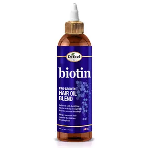 Difeel Biotin Pro Growth Premium Hair Oil Blend 8 oz Fortified with Biotin for Stronger Healthier Hair Care