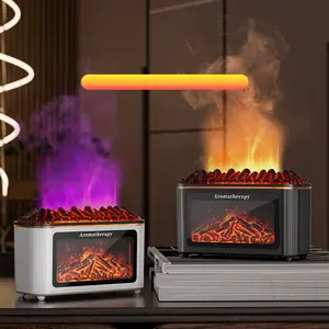 3-In-1 Essential Oil Diffuser, Firewood Design Aromatherapy Lamp, Portable Silent Mist Maker Fragrance Aroma Humidifier for Bedroom Yoga Office Night Light Decor