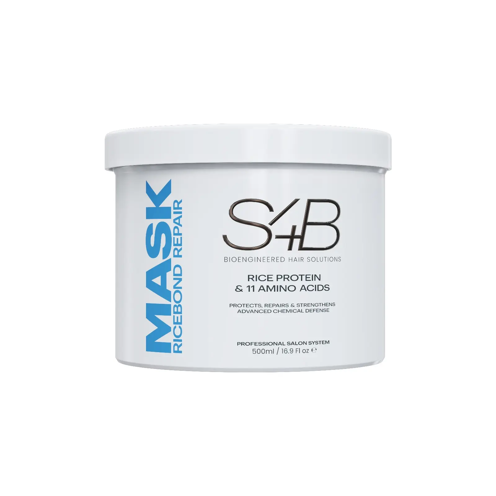 S4B Rice Protein Hair Mask for Dry Damaged Hair & Frizz Control - Sulfate-Free Active Plex Elasticity & Strength Booster 16.9 fl oz