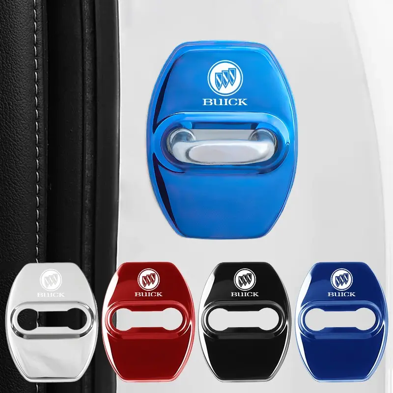 4Pcs Titanium Alloy Car Door Lock Protective Cover For Buick Verano Envision Avenir Lacrosse Regal Encore Excelle Enclave Anthem Cascada