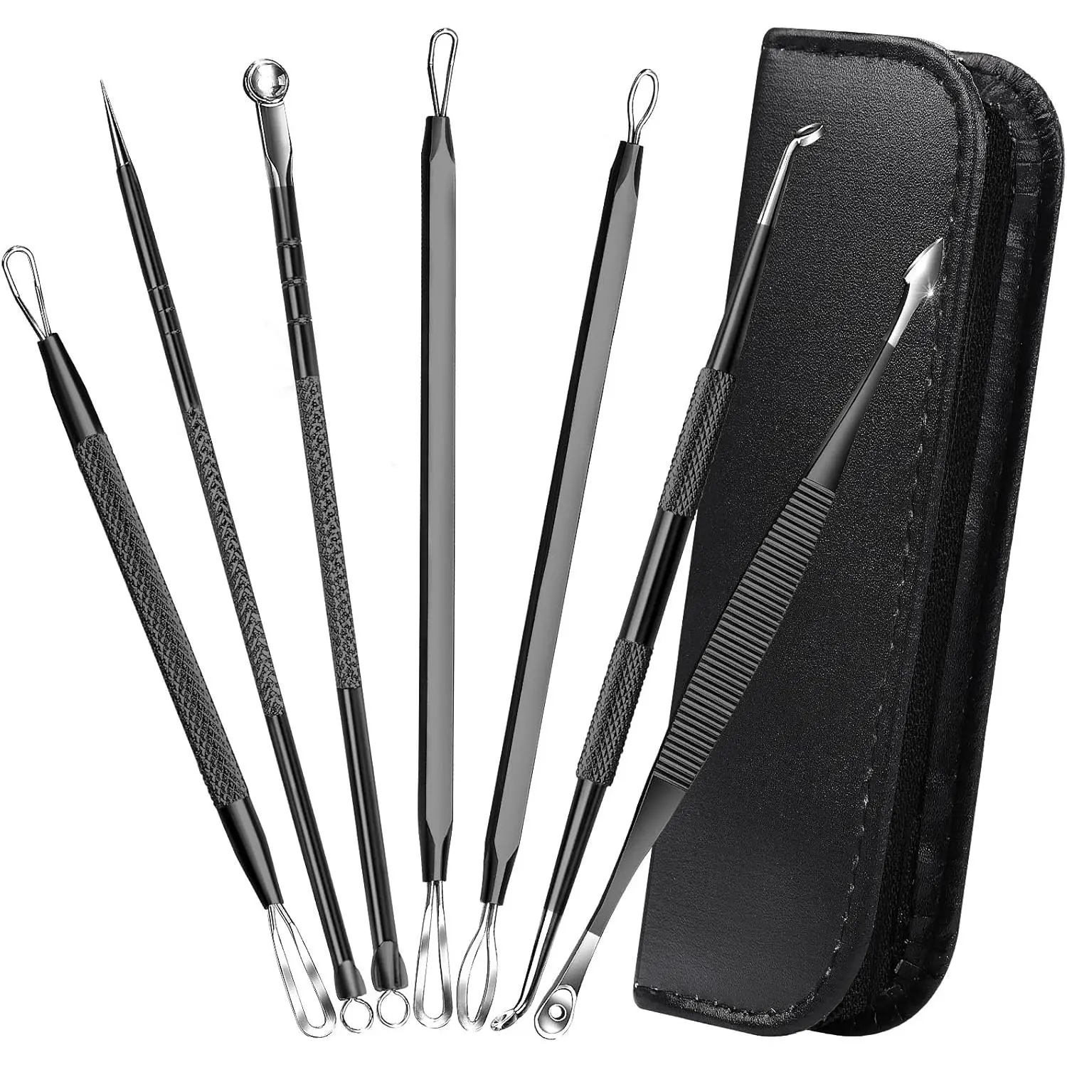 Teenitor 7-in-1 Surgical Grade Skincare Tool Kit, Blackhead Remover, Pimple Popper Extractor for Face, Nose, All, Pore Clearing