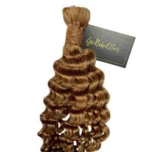 Honey Blonde Deep Wave Bulk Human Hair