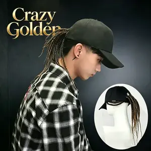 Unisex Baseball Cap Wig — Summer Style Accessory: Short Straight Hair, Ponytail, or Dreadlock Wig-Hat