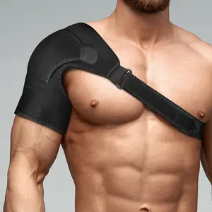 Adjustable Shoulder Support Brace for Men & Women, Universal Fit for Left & Right Shoulders, Stable Strap Design for Comfortable Support, Ideal for Fitness, Weightlifting, Sports & Daily Wear