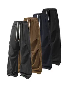 Men's Flannel Casual Pants Loose Straight Leg Sweatpants with Drawstring Waist Skin-Friendly Comfort [2026 New Arrival]