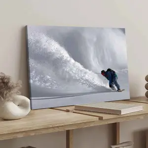 1Count Wooden Frame Canvas, Cool Snowboarding Action Images, Exquisite Poster, Fashion Bedroom Decoration, Modern Art Home Poster, Waterproof High Definition Printing, Ideal Gift, Art