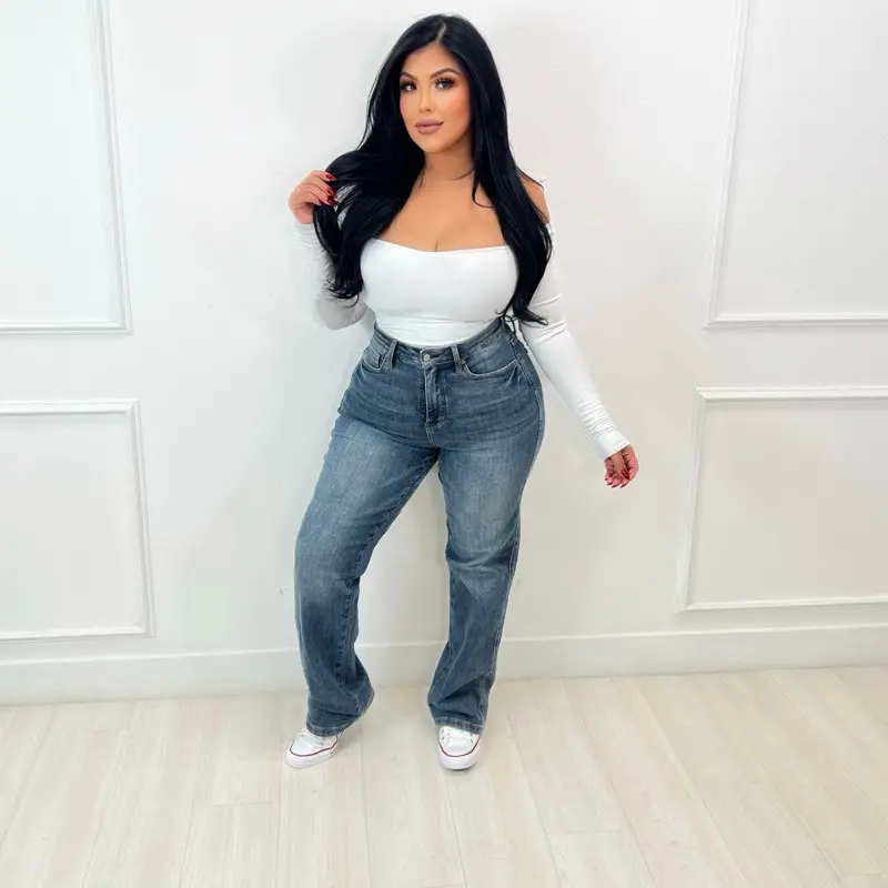 Esme Judy Blue High Waist Tummy Control Straight Leg Jean