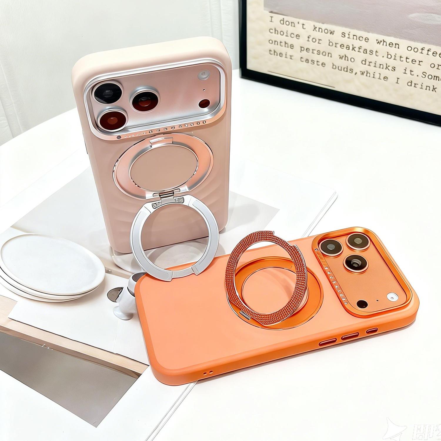 Magnetic Phone Ring Holder for 17 Pro Max 17Pro Case, 360 Rotation Ring Stand, Compatible with Mag-Safe, Military Grade Drop Tested