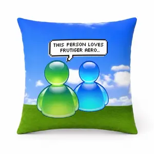 Frutiger Aero Msn Icon Windows Pillow Case aesthetic Y2K cyber core furniture decor