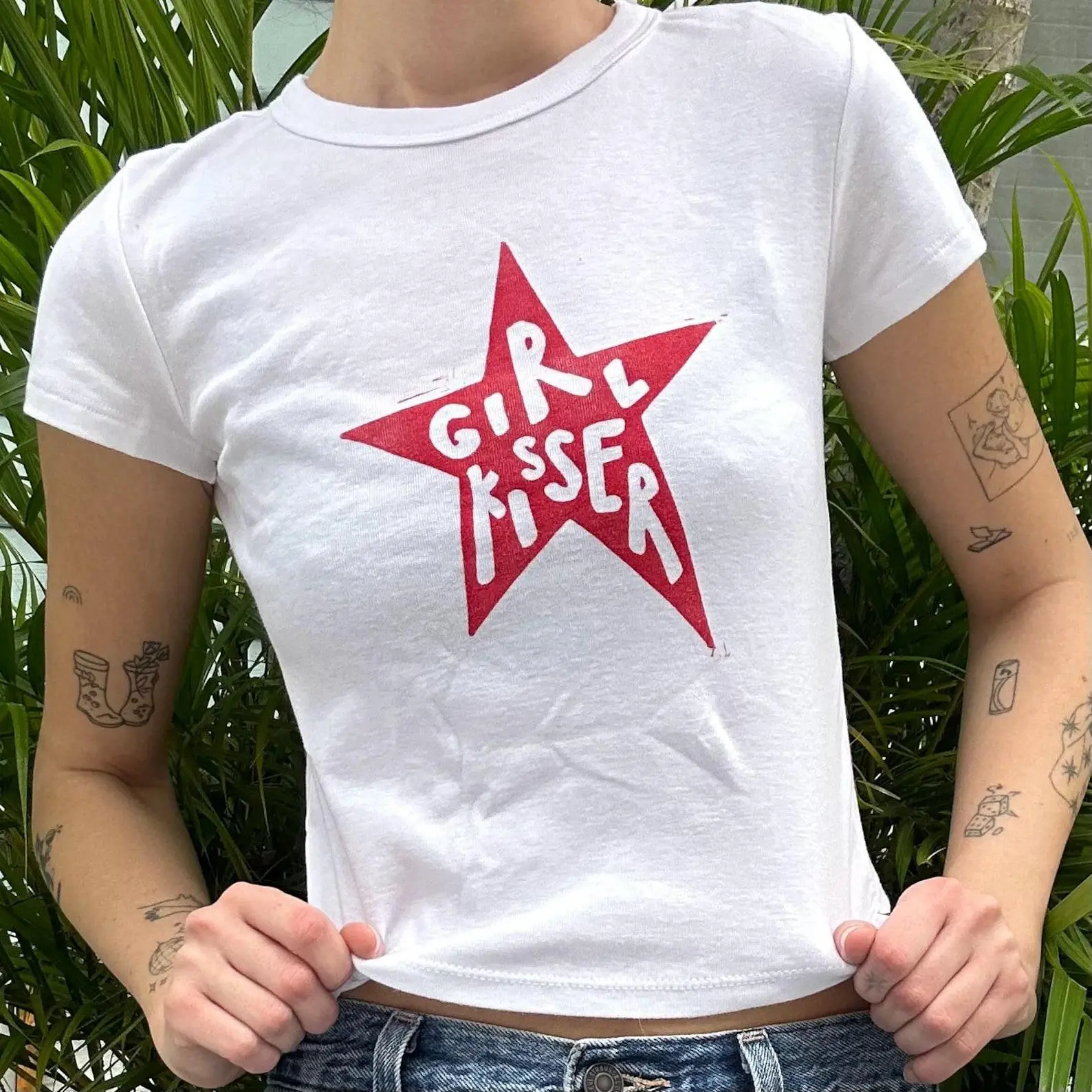 girl kisser baby tee girl kisser baby tee
