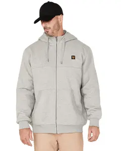 Hawx Men's Full Zip Quilted Water Repellent Hooded Jacket - Hxfa22k62-Lt Gry