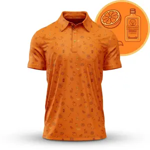 Main Squeeze & The Meister Polo Shirt, Funny Citrus Beer Inspired Golf Polo, Orange Green Matching Summer Couple Vacation Shirts