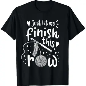 100% Cotton Knitting Crocheting Yarn Funny T-Shirt