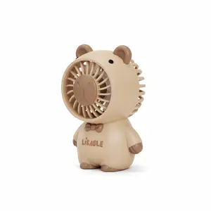 Handheld Portable Mini USB Rechargeable Fan - Compact Desk & Outdoor Use, Cute Bear Design, USB Powered, Ideal for Travel Concert& Home Use, Likable