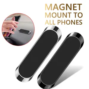 Universal High Quality Minnie Magnet Smartphone Mount Compatible with All Phones Magnetic Docking Station Black & Silver Design