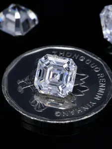 1 PC 5-10mm Asscher Cut Synthetic Moissanite Gemstone, Loose Stone for Earrings Rings Bracelets Necklaces Jewelry DIY Accessories
